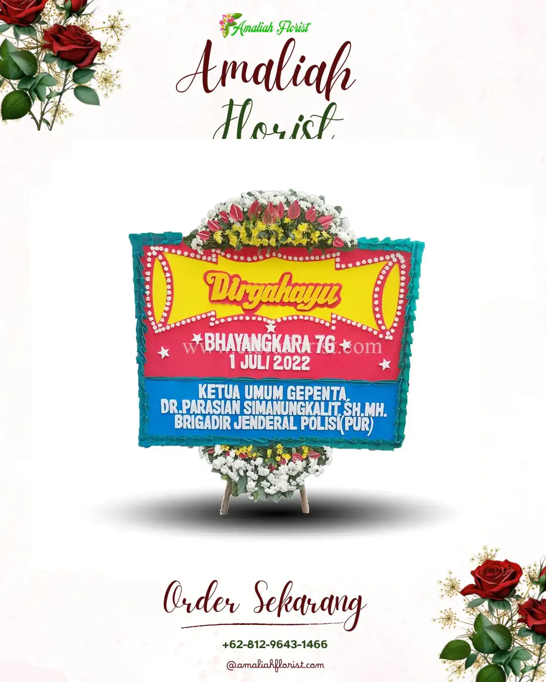Papan Bunga HUT Ulang Tahun Sukoraharjo